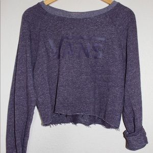 VANs long sleeve cropped sweatshirt